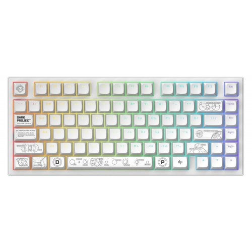 Купить Клавиатура Dark Project ALU81 Terra Nova PBT RGB Mech G3MS Moonstone (DPKB_NOVA_81_ANSI_WHITE_UA) White - цена в Харькове, Киеве, Днепре, Одессе
в интернет-магазине Telemart фото