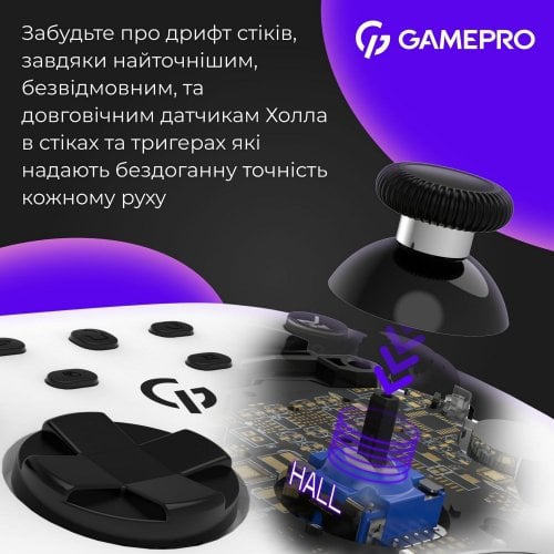 Купить Игровой манипулятор GamePro GPX13 RGB Wireless White - цена в Харькове, Киеве, Днепре, Одессе
в интернет-магазине Telemart фото