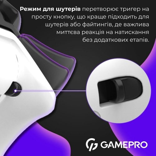 Купить Игровой манипулятор GamePro GPX13 RGB Wireless White - цена в Харькове, Киеве, Днепре, Одессе
в интернет-магазине Telemart фото