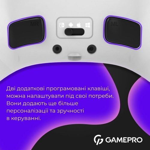 Купить Игровой манипулятор GamePro GPX13 RGB Wireless White - цена в Харькове, Киеве, Днепре, Одессе
в интернет-магазине Telemart фото