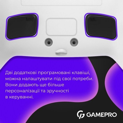 Купить Игровой манипулятор GamePro GPS13 RGB Wireless White - цена в Харькове, Киеве, Днепре, Одессе
в интернет-магазине Telemart фото