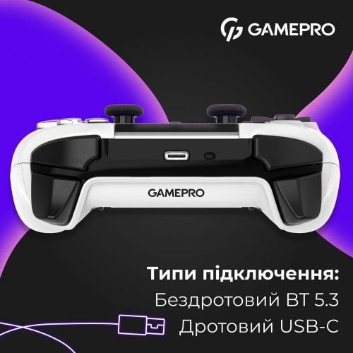 Купить Игровой манипулятор GamePro GPS13 RGB Wireless White - цена в Харькове, Киеве, Днепре, Одессе
в интернет-магазине Telemart фото