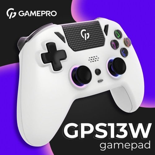 Купить Игровой манипулятор GamePro GPS13 RGB Wireless White - цена в Харькове, Киеве, Днепре, Одессе
в интернет-магазине Telemart фото