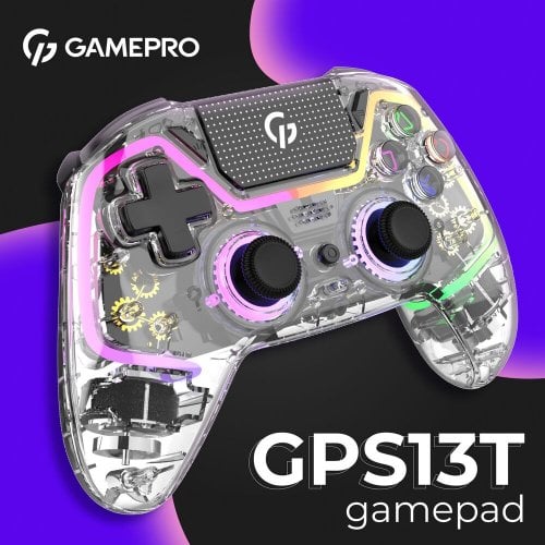 Купить Игровой манипулятор GamePro GPS13 RGB Wireless Transparent - цена в Харькове, Киеве, Днепре, Одессе
в интернет-магазине Telemart фото