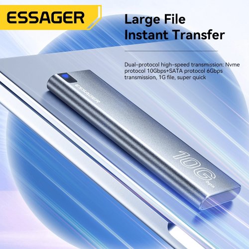 Купить Внешний карман Essager for M.2 SATA/NVME - USB Type-C (EYPSN-XJ0G-Z) Grey - цена в Харькове, Киеве, Днепре, Одессе
в интернет-магазине Telemart фото