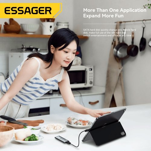 Купить Внешний карман Essager for M.2 SATA/NVME - USB Type-C (EYPSN-XJ0G-Z) Grey - цена в Харькове, Киеве, Днепре, Одессе
в интернет-магазине Telemart фото