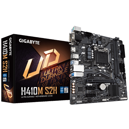 Материнська плата Gigabyte H410M S2H (s1200, Intel H410) (Відновлено продавцем, 706822) купити з перевіркою сумісності: огляд, характеристики, ціна у Києві, Львові, Вінниці, Хмельницькому, Івано-Франківську, Україні | інтернет-магазин TELEMART.UA фото