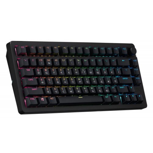 Купити Клавіатура HyperX Alloy Rise 75 PBT RGB Mechnical HyperX Red Wireless (91Y91AA) Black - ціна в Києві, Львові, Вінниці, Хмельницькому, Франківську, Україні | інтернет-магазин TELEMART.UA фото