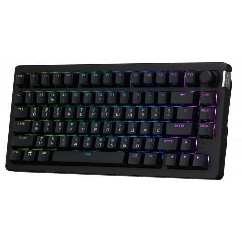 Купити Клавіатура HyperX Alloy Rise 75 PBT RGB Mechnical HyperX Red Wireless (91Y91AA) Black - ціна в Києві, Львові, Вінниці, Хмельницькому, Франківську, Україні | інтернет-магазин TELEMART.UA фото