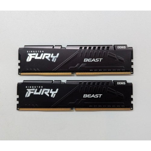 Озп Kingston DDR5 32GB (2x16GB) 6000Mhz FURY Beast (KF560C36BBEK2-32) (Відновлено продавцем, 706867) купити з перевіркою сумісності: огляд, характеристики, ціна у Києві, Львові, Вінниці, Хмельницькому, Івано-Франківську, Україні | інтернет-магазин TELEMART.UA фото