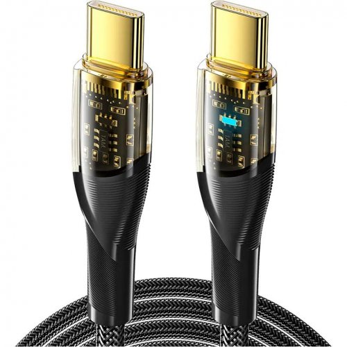 Купить Кабель Essager Interstellar Transparent Design USB Type-C to USB Type-C 100W 2m (EXCTT1-XJA01-P) Black - цена в Харькове, Киеве, Днепре, Одессе
в интернет-магазине Telemart фото