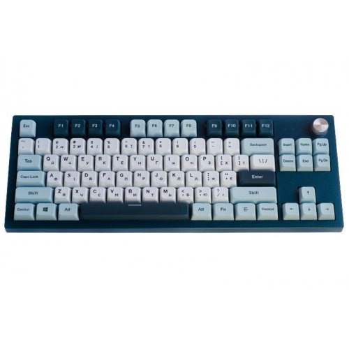 Купити Клавіатура Montech MKey TKL Freedom RGB Mechanical GateronG Pro 2.0 Red Switch (MK87FR) Blue/White - ціна в Києві, Львові, Вінниці, Хмельницькому, Франківську, Україні | інтернет-магазин TELEMART.UA фото