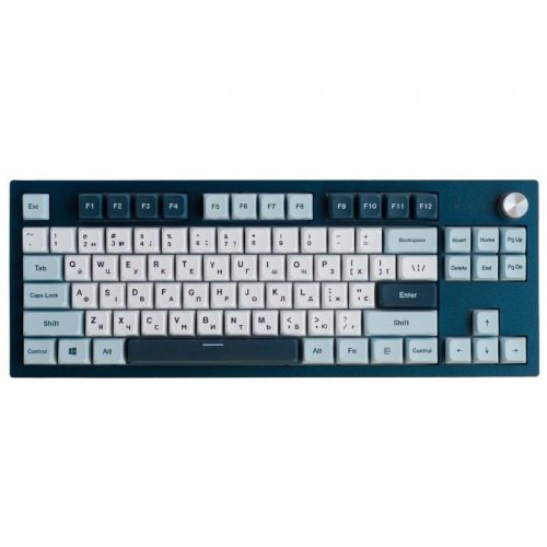 Купити Клавіатура Montech MKey TKL Freedom RGB Mechanical GateronG Pro 2.0 Brown Switch (MK87FB) Blue/White - ціна в Києві, Львові, Вінниці, Хмельницькому, Франківську, Україні | інтернет-магазин TELEMART.UA фото