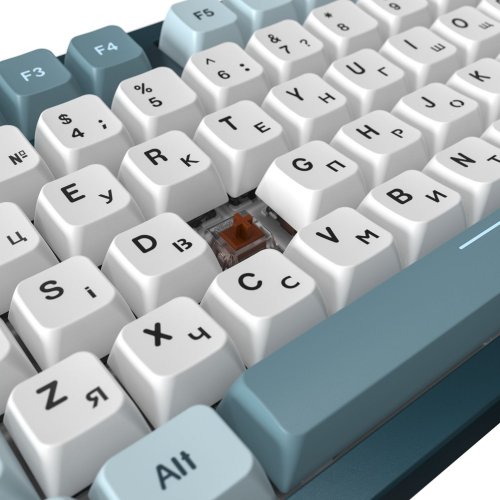 Купить Клавиатура Montech MKey TKL Freedom RGB Mechanical GateronG Pro 2.0 Brown Switch (MK87FB) Blue/White - цена в Харькове, Киеве, Днепре, Одессе
в интернет-магазине Telemart фото