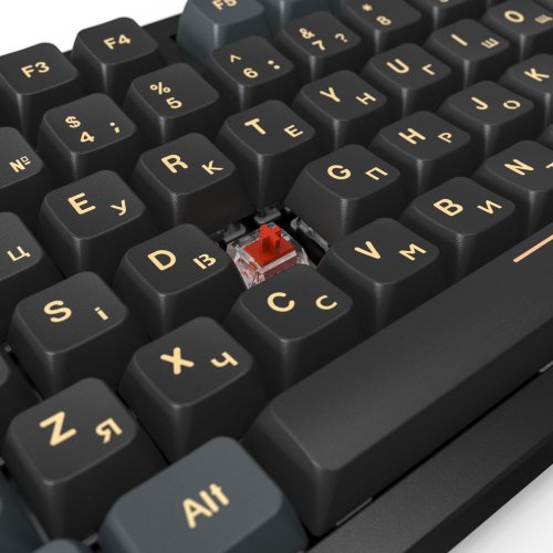 Купить Клавиатура Montech MKey TKL Darkness RGB Mechanical GateronG Pro 2.0 Red Switch (MK87DR) Black - цена в Харькове, Киеве, Днепре, Одессе
в интернет-магазине Telemart фото