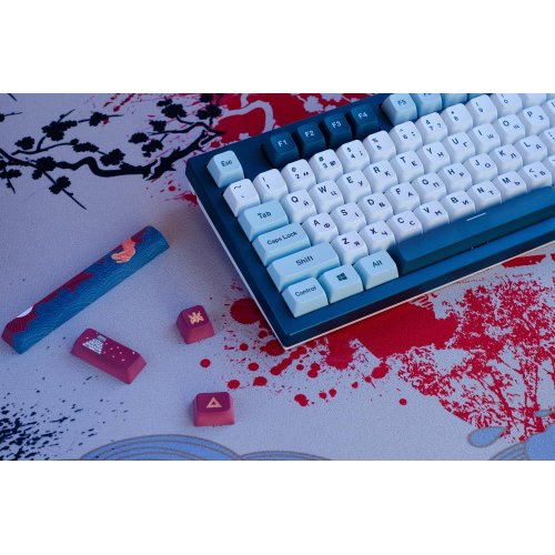 Купити Клавіатура Montech MKey Freedom RGB Mechanical GateronG Pro 2.0 Red Switch (MK105FR) Blue/White - ціна в Києві, Львові, Вінниці, Хмельницькому, Франківську, Україні | інтернет-магазин TELEMART.UA фото