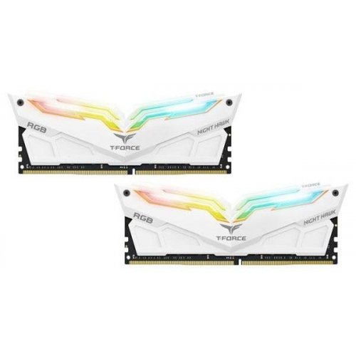 Photo RAM Team DDR4 16GB (2x8GB) 3200Mhz T-Force Night Hawk RGB White (TF2D416G3200HC16CDC01)