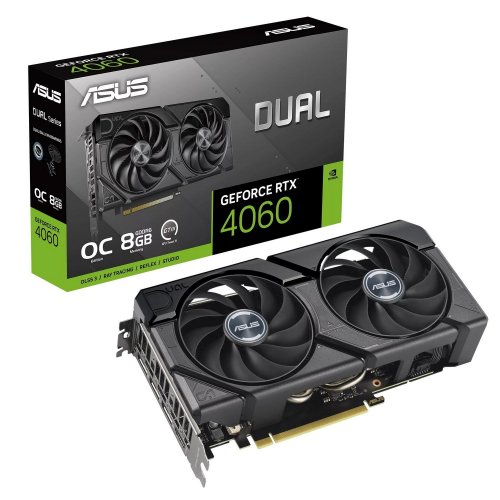 Купить Уценка видеокарта Asus Dual GeForce RTX 4060 EVO OC 8192MB (DUAL-RTX4060-O8G-EVO) (Следы использования, 707349) с проверкой совместимости: обзор, характеристики, цена в Киеве, Днепре, Одессе, Харькове, Украине | интернет-магазин TELEMART.UA фото