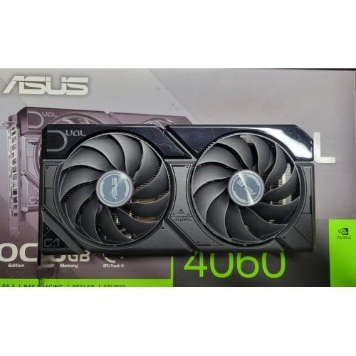 Купить Уценка видеокарта Asus Dual GeForce RTX 4060 EVO OC 8192MB (DUAL-RTX4060-O8G-EVO) (Следы использования, 707349) с проверкой совместимости: обзор, характеристики, цена в Киеве, Днепре, Одессе, Харькове, Украине | интернет-магазин TELEMART.UA фото