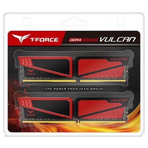 Продати ОЗП Team DDR4 16GB (2x8GB) 2666Mhz T-Force Vulcan Red (TLRED416G2666HC15BDC01) за Trade-In у інтернет-магазині Телемарт - Київ, Дніпро, Україна фото