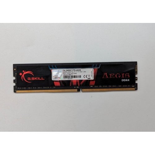 Купить Озу G.Skill DDR4 4GB 2400Mhz Aegis (F4-2400C17S-4GIS) (Восстановлено продавцом, 707380) с проверкой совместимости: обзор, характеристики, цена в Киеве, Днепре, Одессе, Харькове, Украине | интернет-магазин TELEMART.UA фото