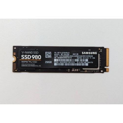 Купить Ssd-диск Samsung 980 V-NAND MLC 250GB M.2 (2280 PCI-E) NVMe 1.4 (MZ-V8V250BW) (Восстановлено продавцом, 707594) с проверкой совместимости: обзор, характеристики, цена в Киеве, Днепре, Одессе, Харькове, Украине | интернет-магазин TELEMART.UA фото