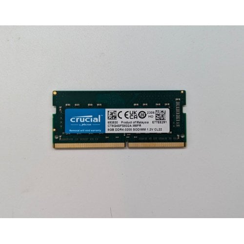 Купить Озу Crucial SODIMM DDR4 8GB 3200Mhz (CT8G4SFRA32A) (Восстановлено продавцом, 707627) с проверкой совместимости: обзор, характеристики, цена в Киеве, Днепре, Одессе, Харькове, Украине | интернет-магазин TELEMART.UA фото