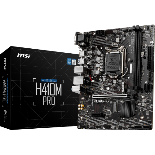 Материнська плата MSI H410M PRO (s1200, Intel H410) (Відновлено продавцем, 707705) купити з перевіркою сумісності: огляд, характеристики, ціна у Києві, Львові, Вінниці, Хмельницькому, Івано-Франківську, Україні | інтернет-магазин TELEMART.UA фото