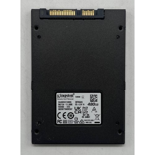 Купить Ssd-диск Kingston SSDNow A400 TLC 480GB 2.5'' (SA400S37/480G) (Восстановлено продавцом, 707979) с проверкой совместимости: обзор, характеристики, цена в Киеве, Днепре, Одессе, Харькове, Украине | интернет-магазин TELEMART.UA фото