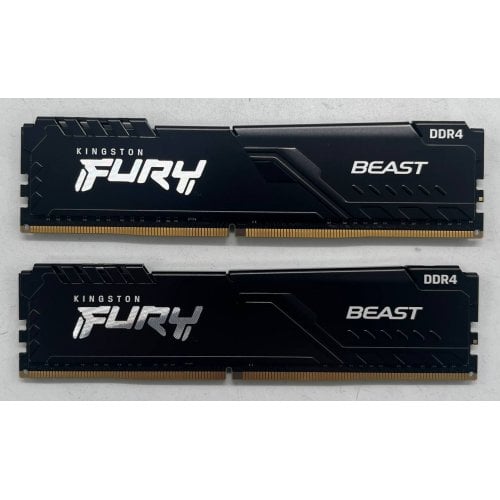 Озп Kingston DDR4 16GB (2x8GB) 3200Mhz FURY Beast Black (KF432C16BBK2/16) (Відновлено продавцем, 708087) купити з перевіркою сумісності: огляд, характеристики, ціна у Києві, Львові, Вінниці, Хмельницькому, Івано-Франківську, Україні | інтернет-магазин TELEMART.UA фото