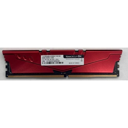 Купить Озу Team DDR4 8GB 3200Mhz Vulcan Z Red (TLZRD48G3200HC16CBK) (Восстановлено продавцом, 708090) с проверкой совместимости: обзор, характеристики, цена в Киеве, Днепре, Одессе, Харькове, Украине | интернет-магазин TELEMART.UA фото