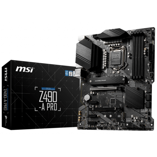 Материнська плата MSI Z490-A PRO (s1200, Intel Z490) (Відновлено продавцем, 708315) купити з перевіркою сумісності: огляд, характеристики, ціна у Києві, Львові, Вінниці, Хмельницькому, Івано-Франківську, Україні | інтернет-магазин TELEMART.UA фото