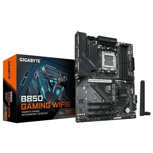 Купить Материнская плата Gigabyte B850 GAMING WIFI6 (sAM5, AMD B850) с проверкой совместимости: обзор, характеристики, цена в Киеве, Днепре, Одессе, Харькове, Украине | интернет-магазин TELEMART.UA фото