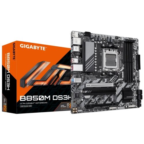 Купить Материнская плата Gigabyte B850M DS3H (sAM5, AMD B850) с проверкой совместимости: обзор, характеристики, цена в Киеве, Днепре, Одессе, Харькове, Украине | интернет-магазин TELEMART.UA фото