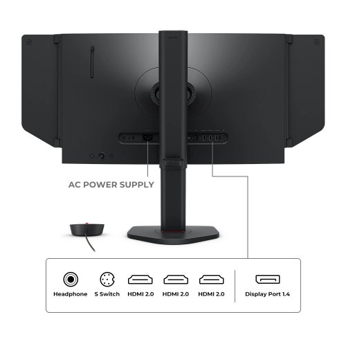 Купить Монитор BenQ 24.1" Zowie XL2566X+ (9H.LMRLB.QBE) Dark Grey - цена в Харькове, Киеве, Днепре, Одессе
в интернет-магазине Telemart фото