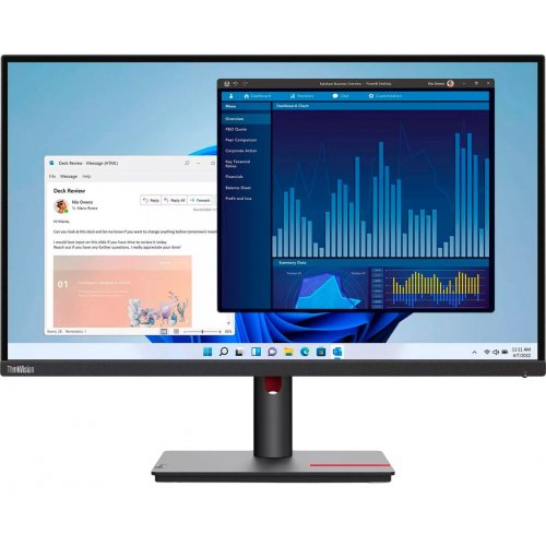 Купити Монітор Lenovo 27" ThinkVision T27p-30 (63A9GAT1EU) Black - ціна в Києві, Львові, Вінниці, Хмельницькому, Франківську, Україні | інтернет-магазин TELEMART.UA фото