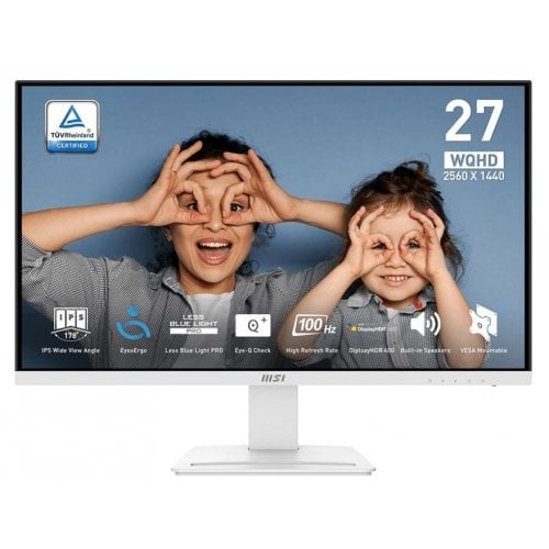 Купити Монітор MSI 27" PRO MP273QW E2 White - ціна в Києві, Львові, Вінниці, Хмельницькому, Франківську, Україні | інтернет-магазин TELEMART.UA фото