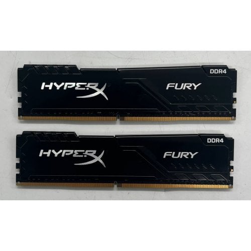 Озп HyperX DDR4 16GB (2x8GB) 3200Mhz Fury Black (HX432C16FB3K2/16) (Відновлено продавцем, 708586) купити з перевіркою сумісності: огляд, характеристики, ціна у Києві, Львові, Вінниці, Хмельницькому, Івано-Франківську, Україні | інтернет-магазин TELEMART.UA фото