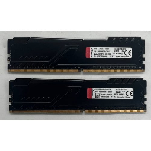 Озп HyperX DDR4 16GB (2x8GB) 3200Mhz Fury Black (HX432C16FB3K2/16) (Відновлено продавцем, 708586) купити з перевіркою сумісності: огляд, характеристики, ціна у Києві, Львові, Вінниці, Хмельницькому, Івано-Франківську, Україні | інтернет-магазин TELEMART.UA фото