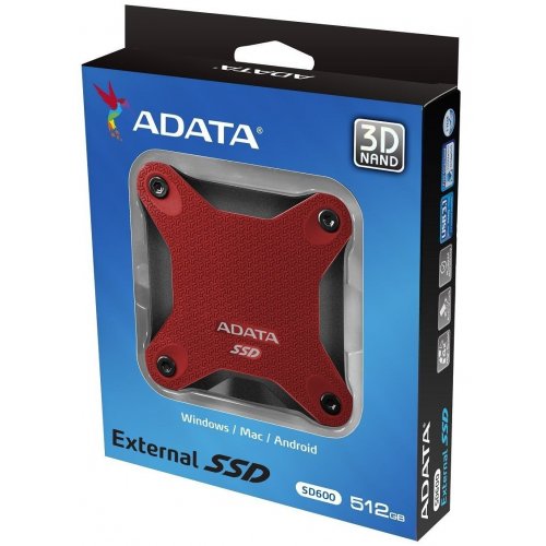 Продать SSD-диск ADATA SD600 Red 512GB USB 3.1 (ASD600-512GU31-CRD) по Trade-In интернет-магазине Телемарт - Киев, Днепр, Украина фото