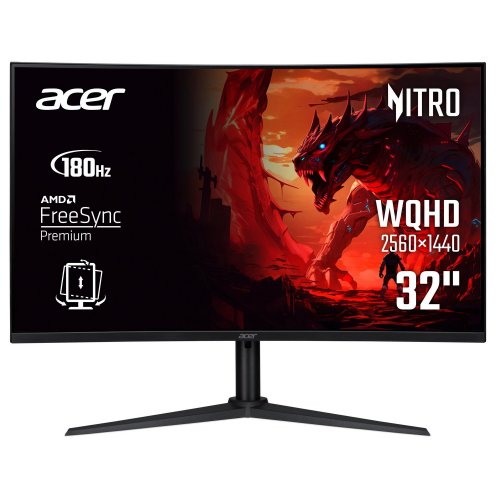 Монітор Acer 31.5" XZ320QUS3bmiiphx (UM.JX0EE.305) Black купити в Україні: Київ, Львів, Хмельницький, Тернопіль | Низька ціна, відгуки, характеристики від TELEMART фото