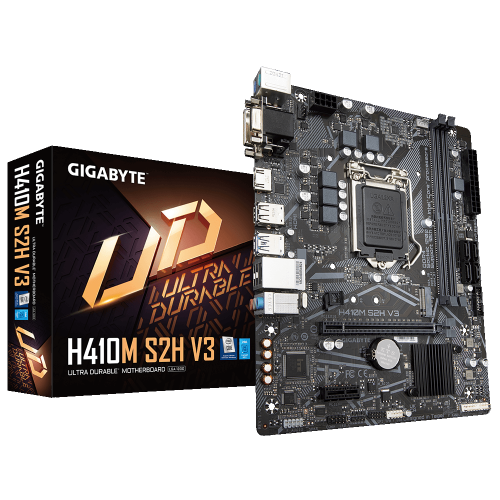 Материнська плата Gigabyte H410M S2H V3 (s1200, Intel H510) (Відновлено продавцем, 708900) купити з перевіркою сумісності: огляд, характеристики, ціна у Києві, Львові, Вінниці, Хмельницькому, Івано-Франківську, Україні | інтернет-магазин TELEMART.UA фото