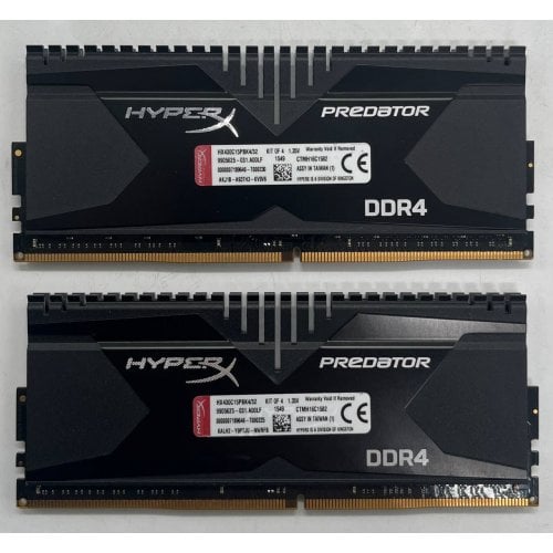 Купить Озу HyperX DDR4 16GB (2x8GB) 3000Mhz Predator (HX430C15PBK2/16) (Восстановлено продавцом, 708966) с проверкой совместимости: обзор, характеристики, цена в Киеве, Днепре, Одессе, Харькове, Украине | интернет-магазин TELEMART.UA фото