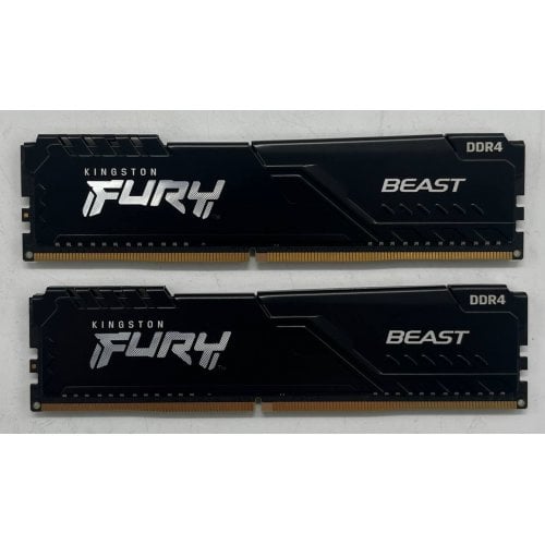 Купить Озу Kingston DDR4 16GB (2x8GB) 3200Mhz FURY Beast Black (KF432C16BBK2/16) (Восстановлено продавцом, 708978) с проверкой совместимости: обзор, характеристики, цена в Киеве, Днепре, Одессе, Харькове, Украине | интернет-магазин TELEMART.UA фото