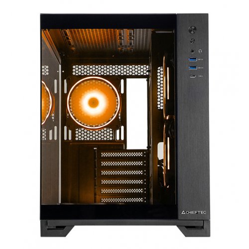 Корпус CHIEFTEC VISIO Tempered Glass без БЖ (GM-30B-TG-OP) Black купити з перевіркою сумісності: огляд, характеристики, ціна у Києві, Львові, Вінниці, Хмельницькому, Івано-Франківську, Україні | інтернет-магазин TELEMART.UA фото