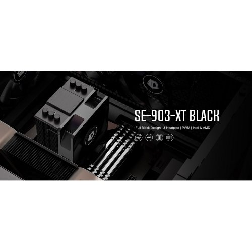 Купить Кулер ID-Cooling SE-903-XT (SE-903-XT BLACK) с проверкой совместимости: обзор, характеристики, цена в Киеве, Днепре, Одессе, Харькове, Украине | интернет-магазин TELEMART.UA фото