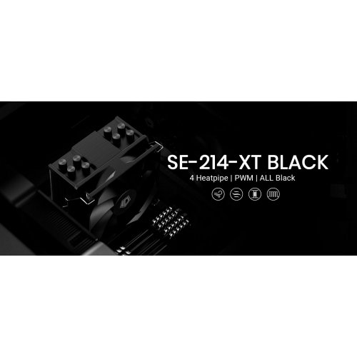 Кулер ID-Cooling SE-214-XT (SE-214-XT BLACK) купити з перевіркою сумісності: огляд, характеристики, ціна у Києві, Львові, Вінниці, Хмельницькому, Івано-Франківську, Україні | інтернет-магазин TELEMART.UA фото