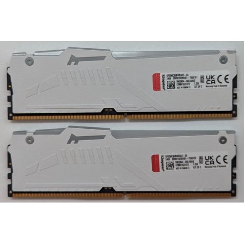 Купить Озу Kingston DDR5 64GB (2x32GB) 5600Mhz FURY Beast RGB White (KF556C36BWEAK2-64) (Восстановлено продавцом, 709190) с проверкой совместимости: обзор, характеристики, цена в Киеве, Днепре, Одессе, Харькове, Украине | интернет-магазин TELEMART.UA фото