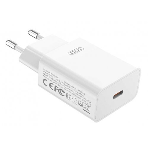 Купить Сетевое зарядное устройство XO L126 USB Type-C 20W White - цена в Харькове, Киеве, Днепре, Одессе
в интернет-магазине Telemart фото