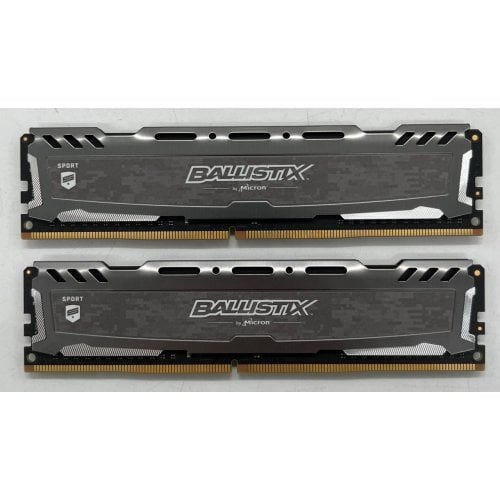 Купить Озу Crucial DDR4 16GB (2x8GB) 3200Mhz Ballistix Sport LT Gray (BLS2K8G4D32AESBK) (Восстановлено продавцом, 709822) с проверкой совместимости: обзор, характеристики, цена в Киеве, Днепре, Одессе, Харькове, Украине | интернет-магазин TELEMART.UA фото